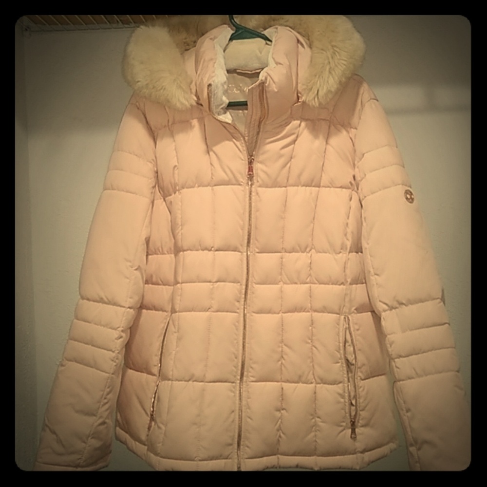 Calvin Klein Faux-fur Trimmer Puffer Coat